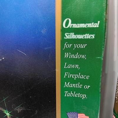 Christmas Lighted Silhouette Window Wall Table Decoration Candle Light 1 of 2