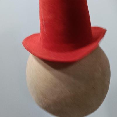 Christmas Creations Corp. 1971 flocked Snowman head ornament