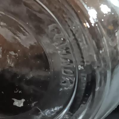 Clear glass Jar Snow man with hat