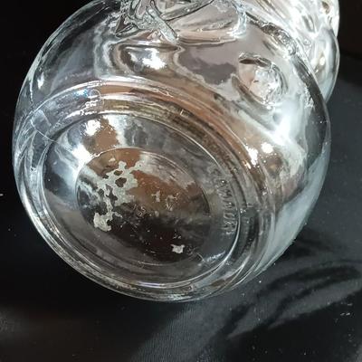 Clear glass Jar Snow man with hat