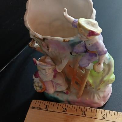 Vintage porcelain Jack and the Beanstalk Vase