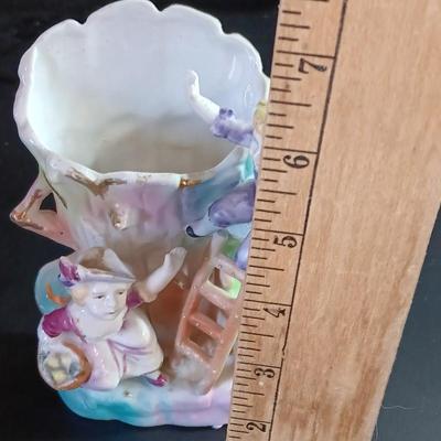 Vintage porcelain Jack and the Beanstalk Vase