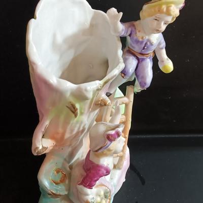 Vintage porcelain Jack and the Beanstalk Vase