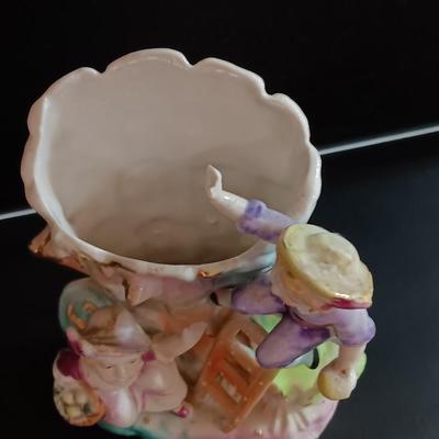 Vintage porcelain Jack and the Beanstalk Vase