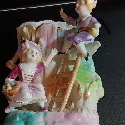 Vintage porcelain Jack and the Beanstalk Vase
