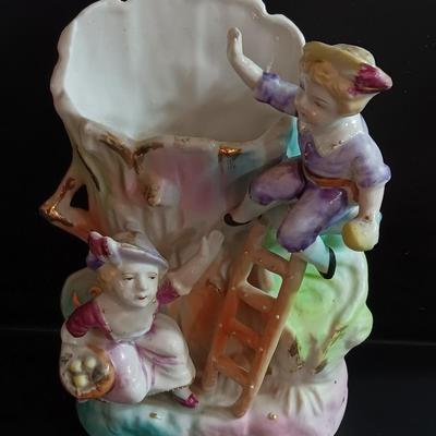 Vintage porcelain Jack and the Beanstalk Vase