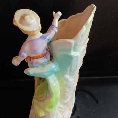 Vintage porcelain Jack and the Beanstalk Vase