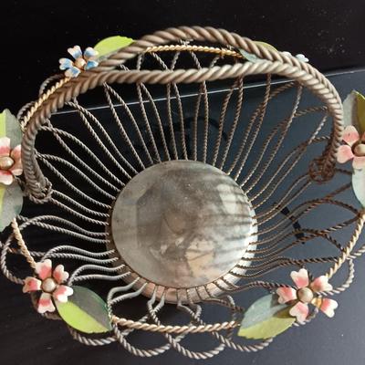 shabby toleware wire basket
