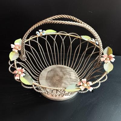 shabby toleware wire basket