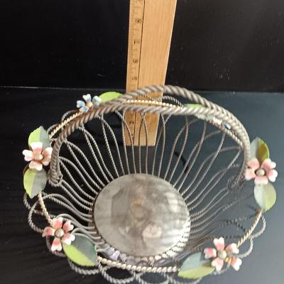 shabby toleware wire basket