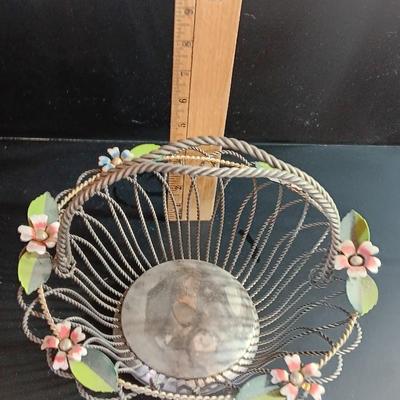 shabby toleware wire basket
