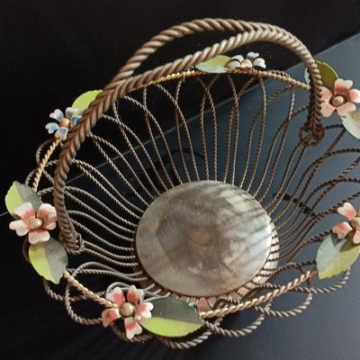 shabby toleware wire basket