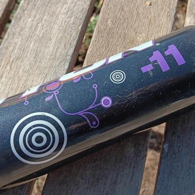Easton softball bat with baseball