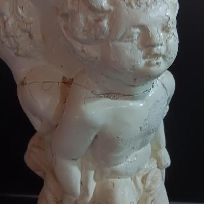 Cement cherub / angel pedestal