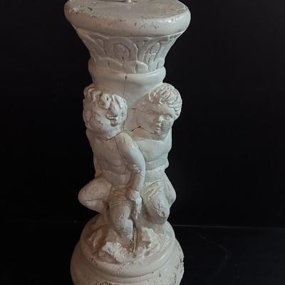 Cement cherub / angel pedestal