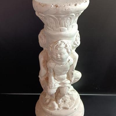 Cement cherub / angel pedestal