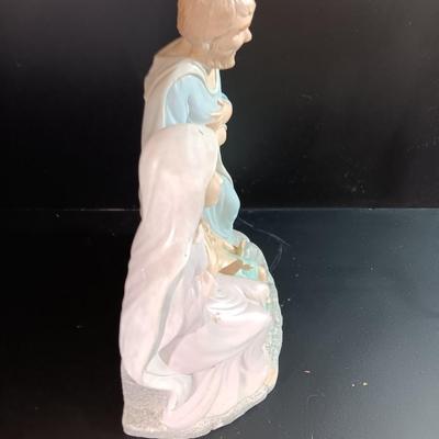 Vintage Ceramic Holy Family Nativity Statue Figurine 1989 12"