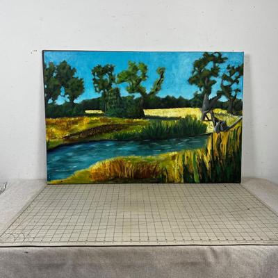 Oil on Canvas,  by Guy Bardone French (1927-2015) Landscape
