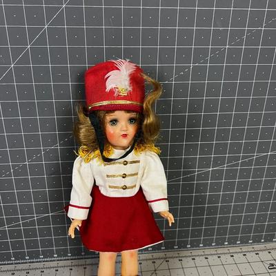 Ideal Doll 14" Tall Red with Majorette or Band Uniform