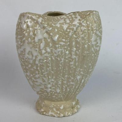 mid century SAVOY CHINA 6" VASE Popcorn Finish Taupe