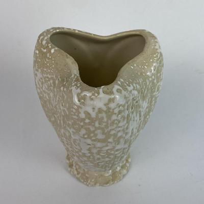 mid century SAVOY CHINA 6" VASE Popcorn Finish Taupe