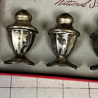 National Sterling Silver Salt & Pepper Set (4) 