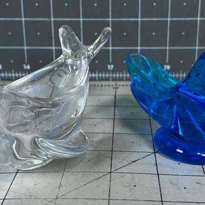 Glass Dolphin and Blue Bird 