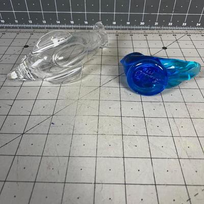 Glass Dolphin and Blue Bird 