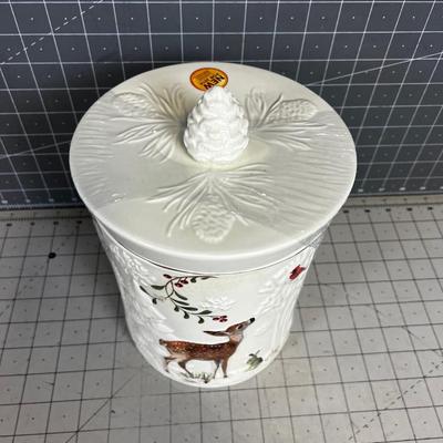 Better Homes & Garden Heritage Christmas Cookie Jar NEW 
