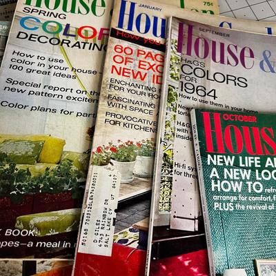 Pile of Magazines: House & Garden late60's to early 70's 