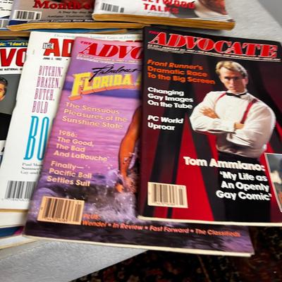 Large Collection of Advocate Magazine 1980's 