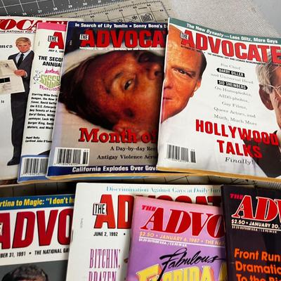 Large Collection of Advocate Magazine 1980's 