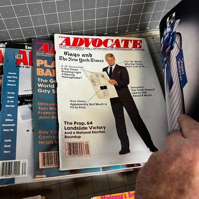 Large Collection of Advocate Magazine 1980's 