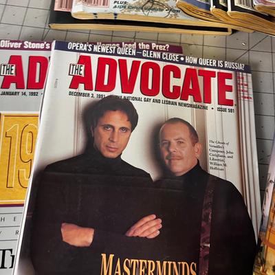 Large Collection of Advocate Magazine 1980's 