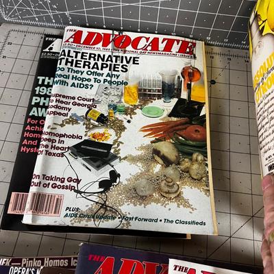 Large Collection of Advocate Magazine 1980's 