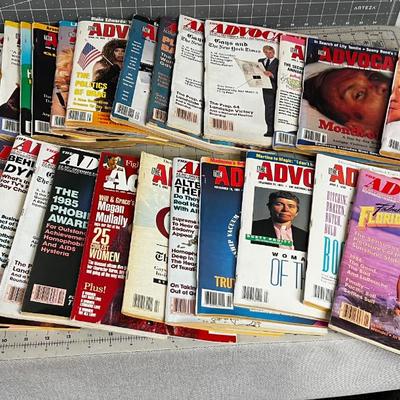Large Collection of Advocate Magazine 1980's 