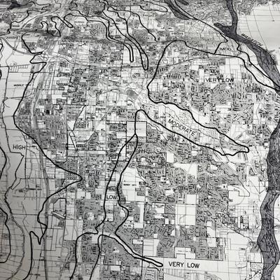 Salt Lake County Earth Quake Fault Map Dated 1987