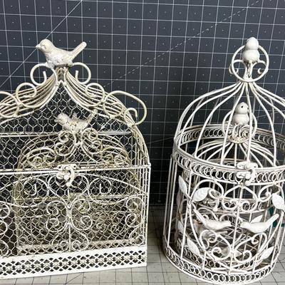 (4) Total Round and Rectangle Bird Cages 
