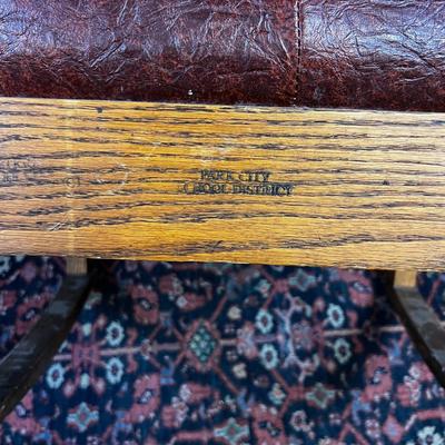 Arts & Crafts Rocking Chair, Reddish Seat HAS A FEW REPAIRS ON IT! 