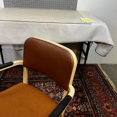 Vintage 1960 TANKER Desk Chair Brown & Tan 