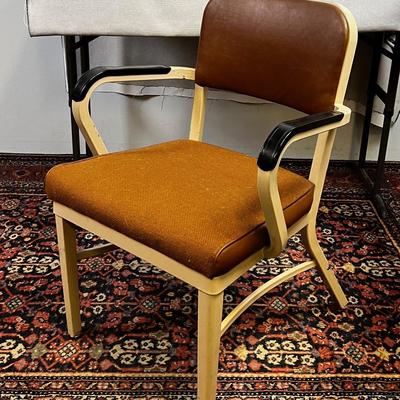 Vintage 1960 TANKER Desk Chair Brown & Tan 
