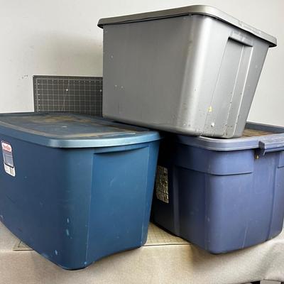 3 Large & Extra Large Tubs with Lids