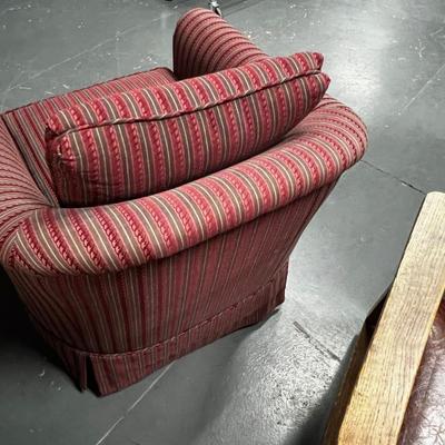 Maroon Stripped Arm Chair