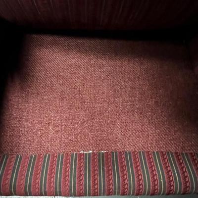Maroon Stripped Arm Chair
