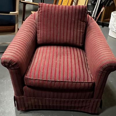 Maroon Stripped Arm Chair