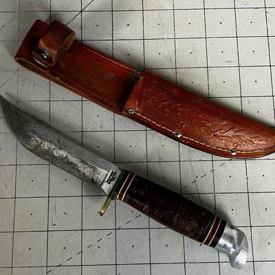 Western Fixed Blade Hunting Knife with Sheath