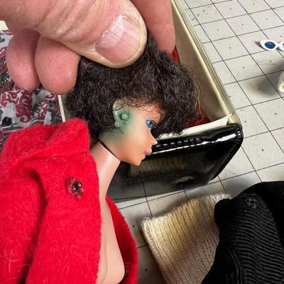 Number 3 BARBIE Bubble Cut Brunette with Stand and Clothing and Doll. COLLECTOR!!!