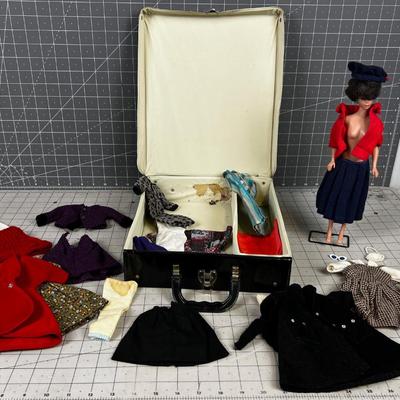 Number 3 BARBIE Bubble Cut Brunette with Stand and Clothing and Doll. COLLECTOR!!!