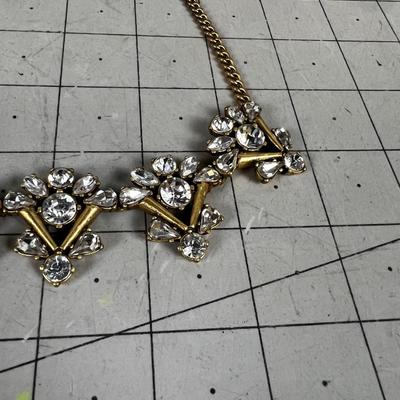 J. Crew Gold Tone Rhinestone Chocker