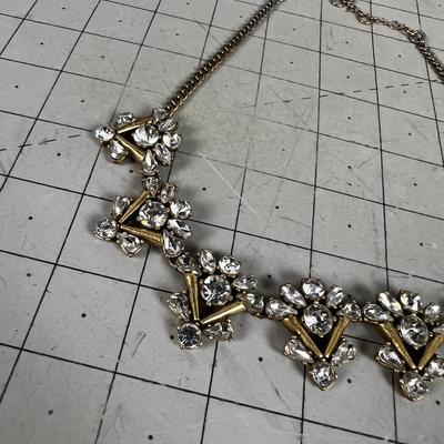 J. Crew Gold Tone Rhinestone Chocker